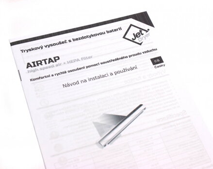 JET DRYER AIRTAP - HRANATÉ PREVEDENIE  sušiča rúk s automatickou vodovodnou batériou